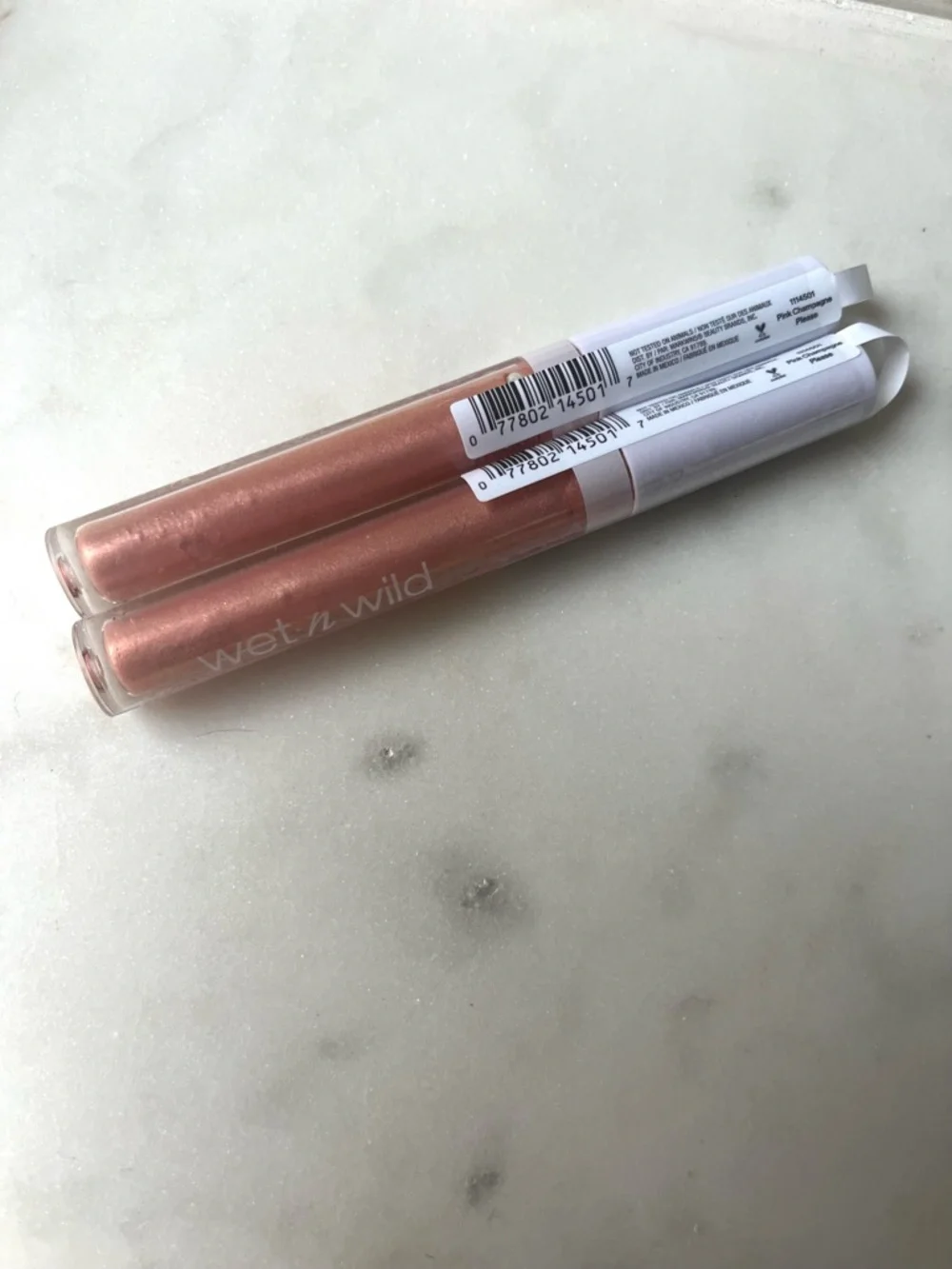 💜 Wet n Wild Rose Gold Liquid Lip Gloss Duo, SET OF 2!